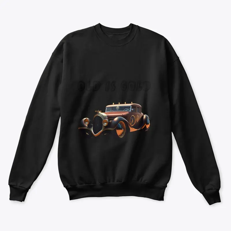 classic car t-shirt . old is gold