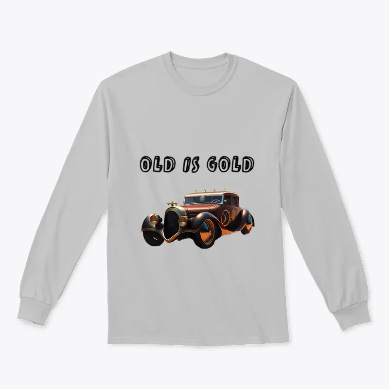 classic car t-shirt . old is gold