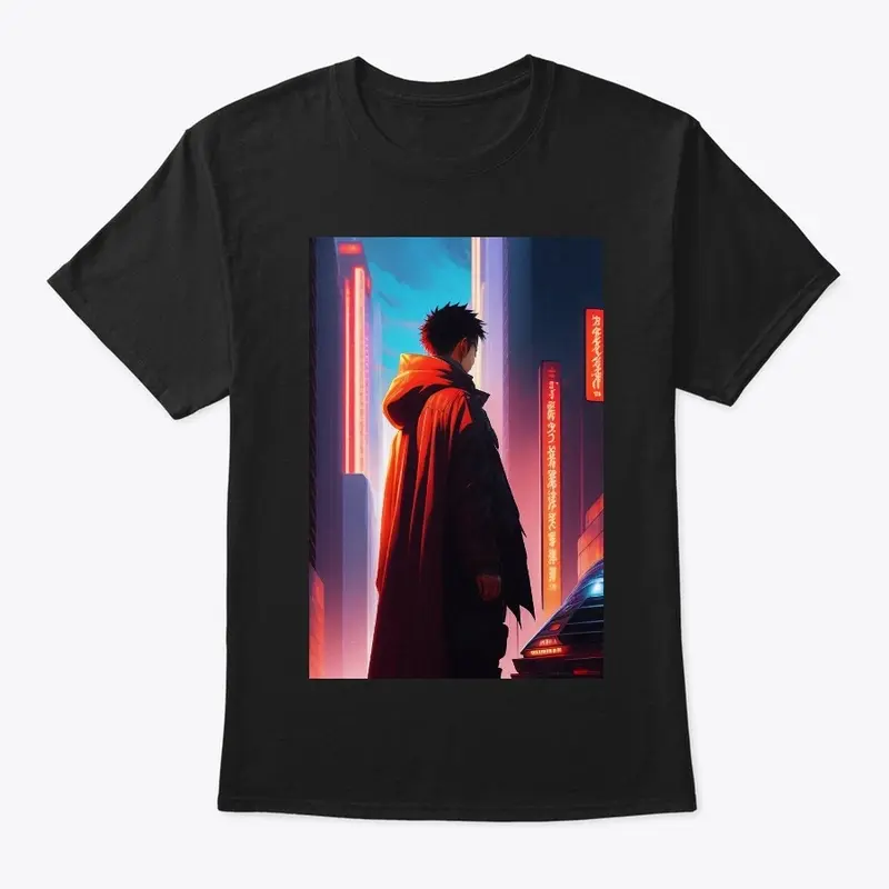 tetsuo observing the ruins t- shirt